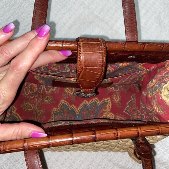 RARE vintage Brighton Woven “Ruth” straw natural  bag - Picture 10 of 16